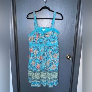 NWOT—-Paisley Babydoll Mini Dress